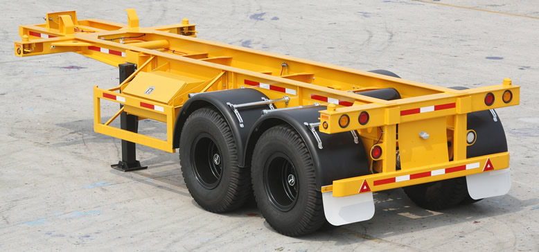 20' skeleton container chassis trailer