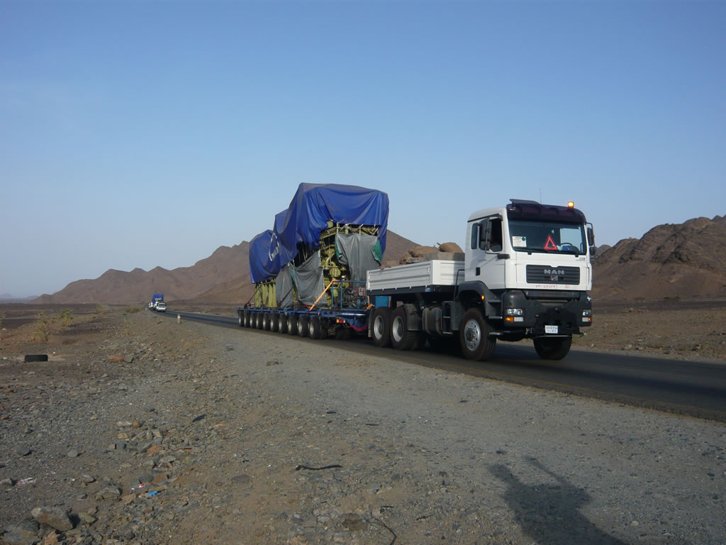 Nicolas MDED hydraulic multi axle trailer in Kenya