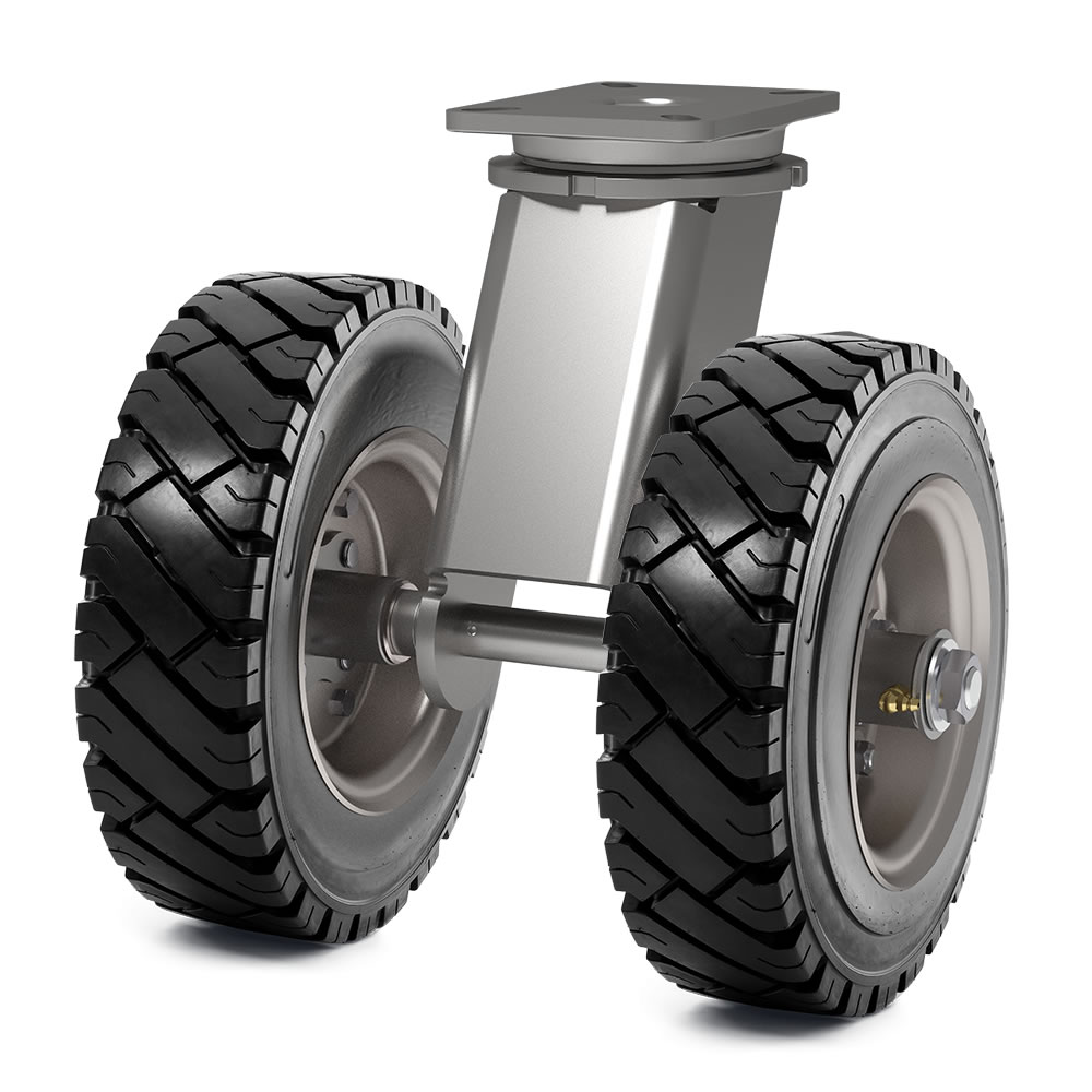 Polyurethane tires with suspension