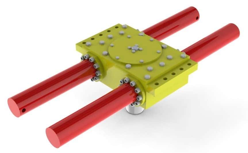 Rack pinion mechanism for turning