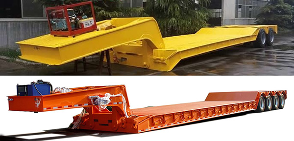 Removable neck semi-trailers