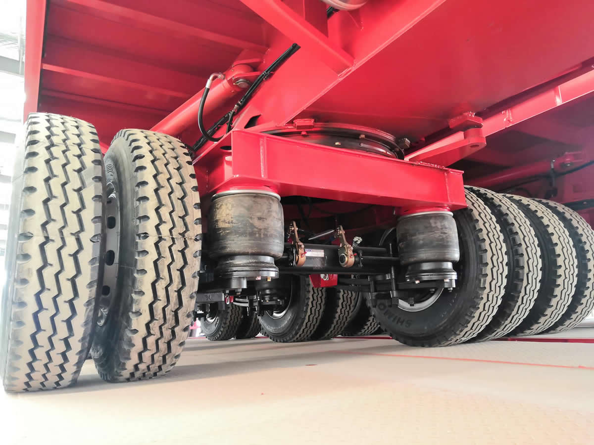 Airbag suspension of the windmill trailer